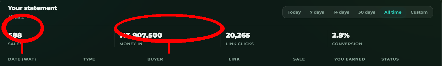 Sales proof screenshot 1